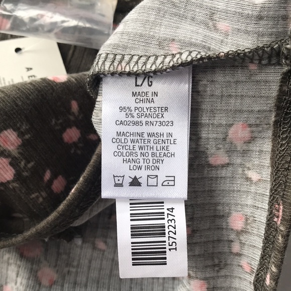 🌻4/$20 Aero Cropped Tank Top Lace Trim & Button Detail Size Large New With Tag - Picture 9 of 9